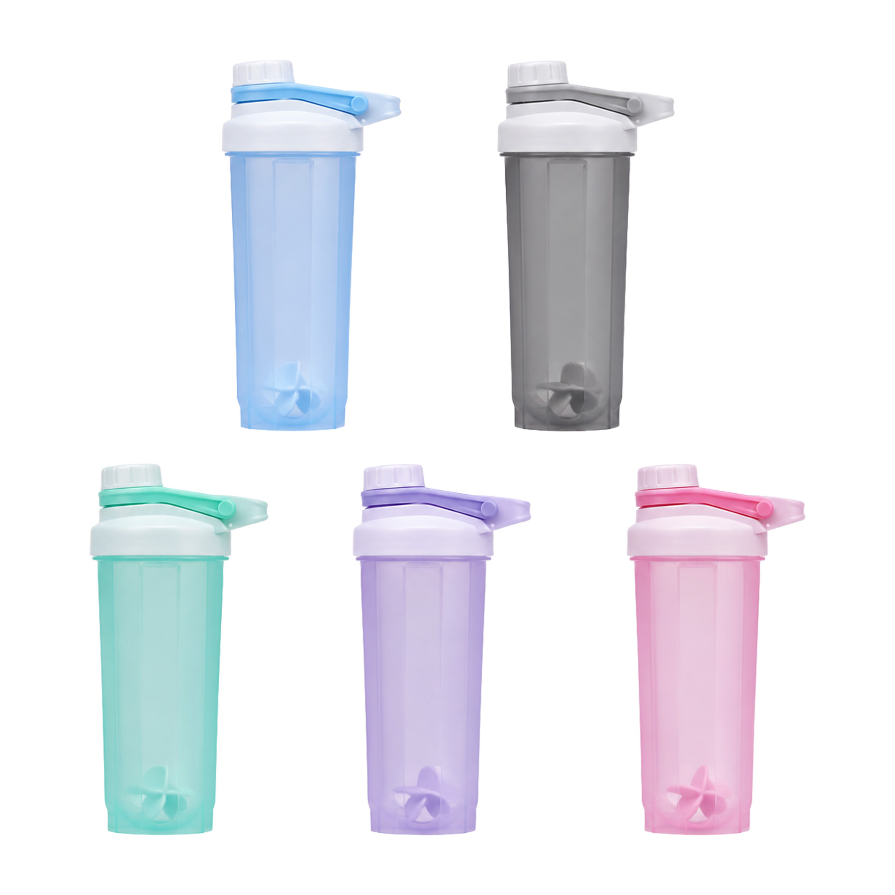 24 Oz Plastic Shaker Bottle With Mixer Ball For Gym - Image 3