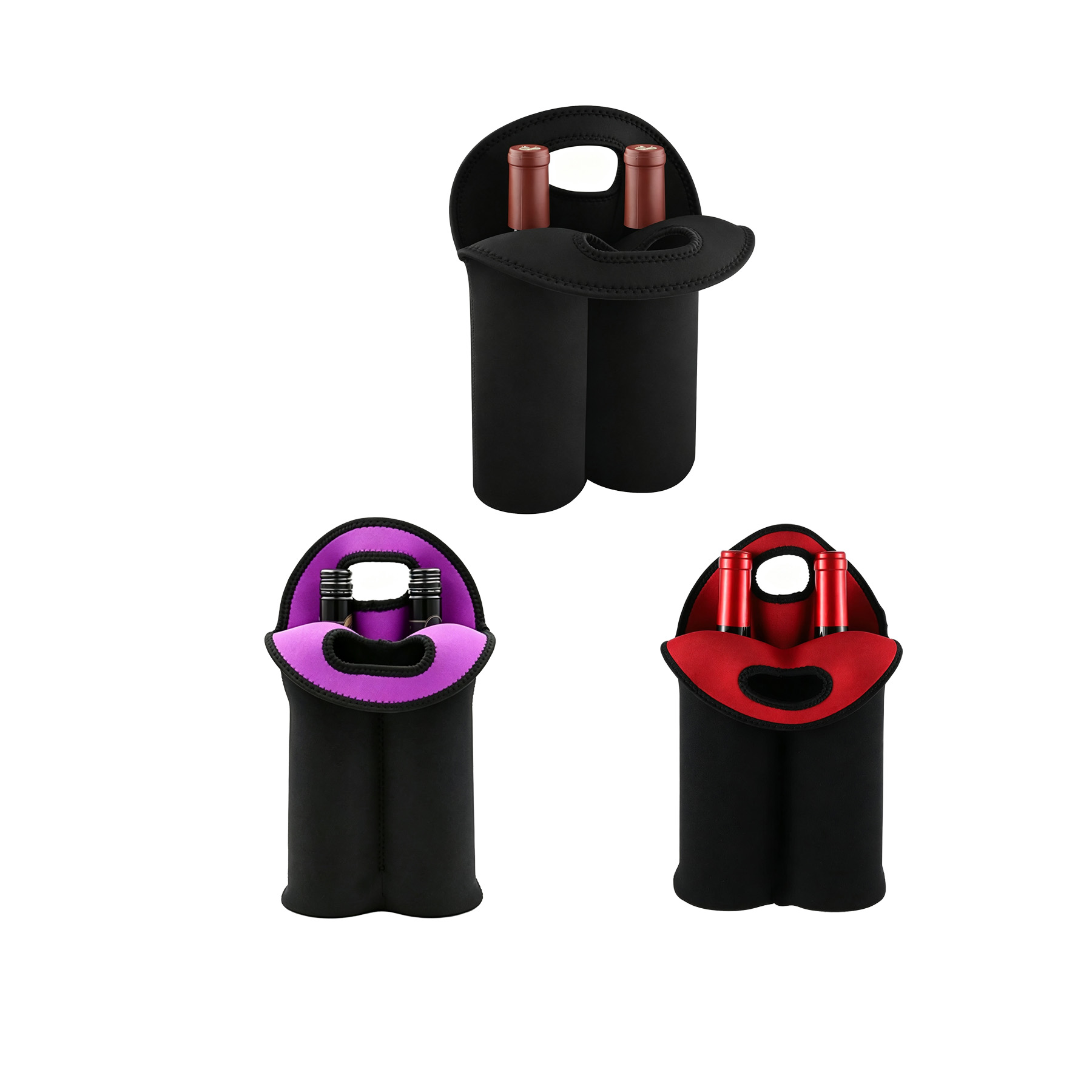 Insulated Two Bottle Wine Cooler Sleeve For Picnics - Image 3