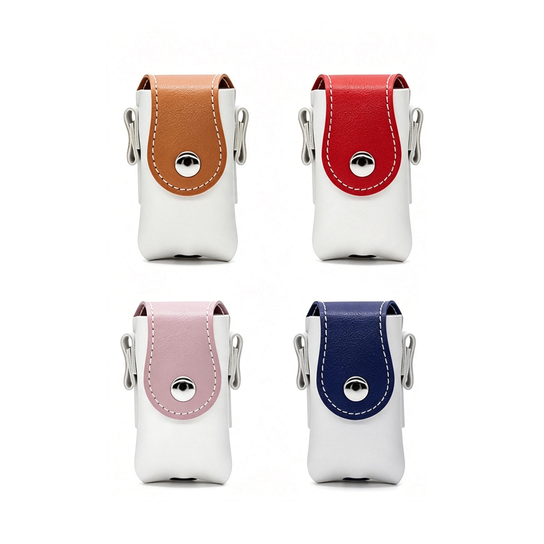 Portable PU Leather Golf Ball Pouch With Magnetic Closure - Image 3
