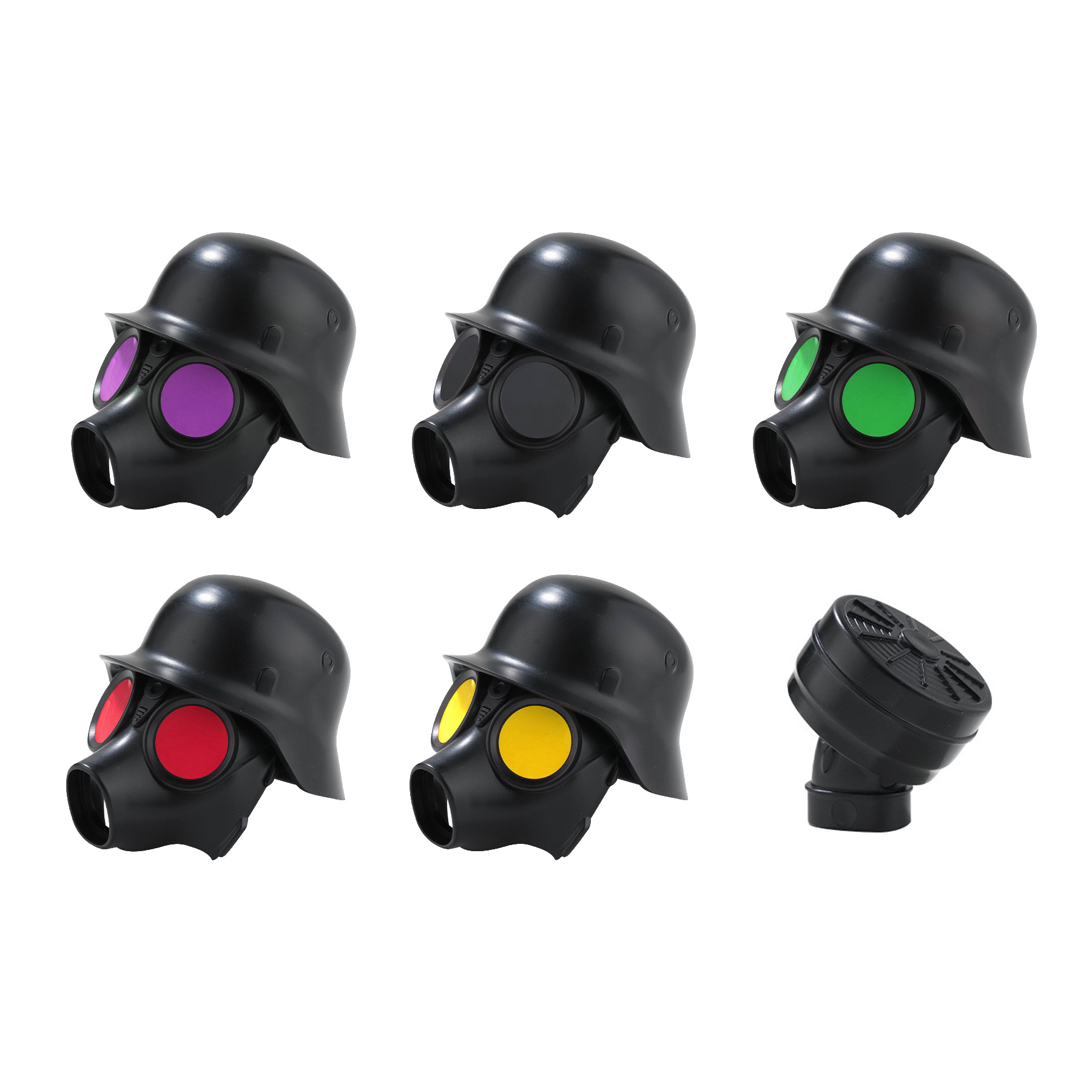 Funny Gas Mask Helmet 50 Mm Trailer Hitch Ball Cover - Image 3