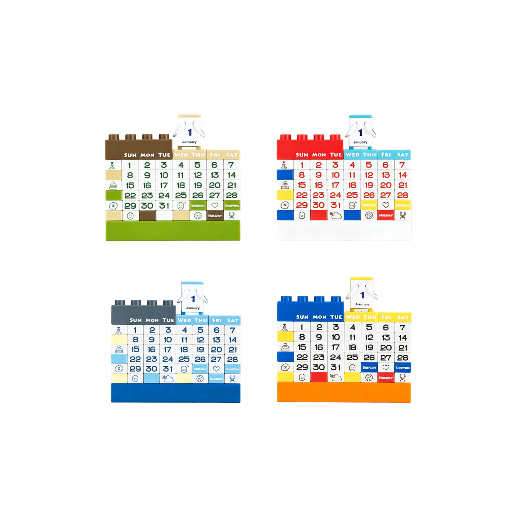 Desktop Building Block Perpetual Calendar For Planning - Image 3