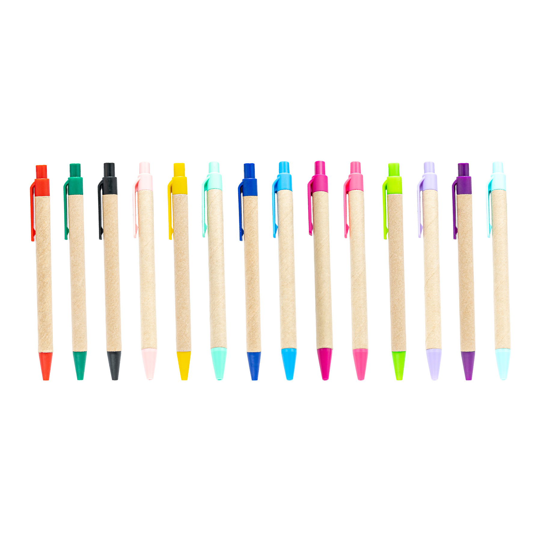 Eco Paper Tube Click Ballpoint Pen For School Notes - Image 3