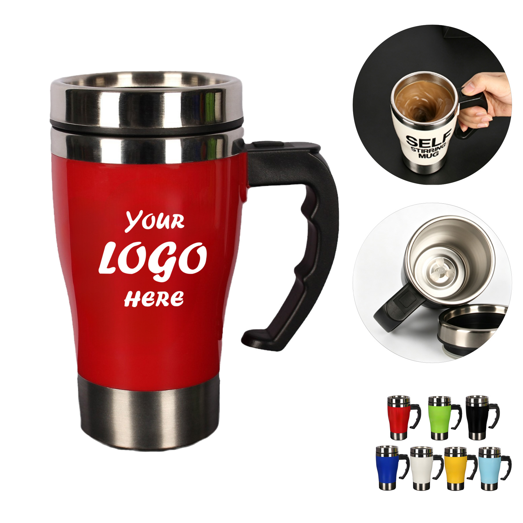 450 Ml Automatic Stainless Steel Self Stirring Coffee Mug