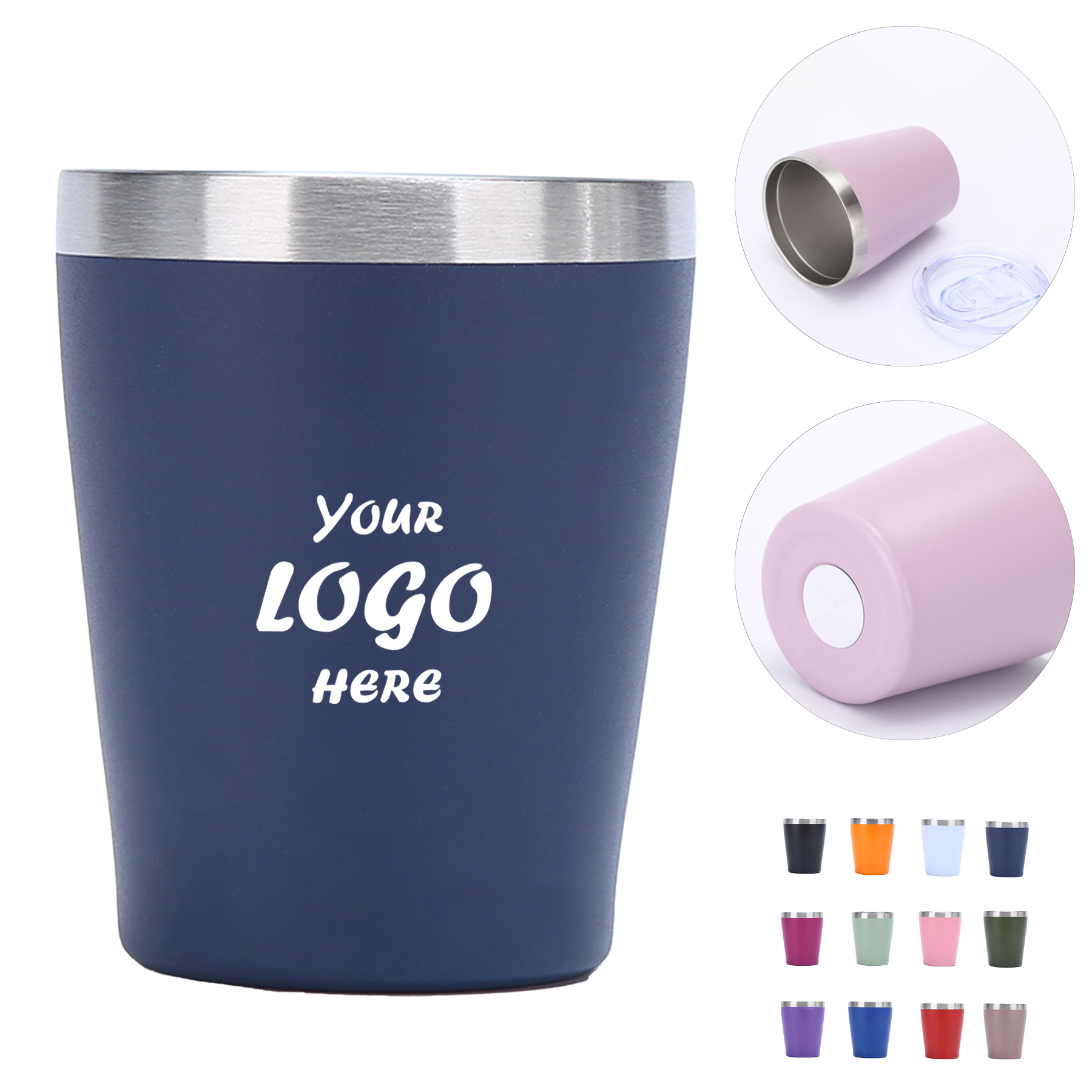 8 Oz Stainless Steel Double Wall Tumbler Cups