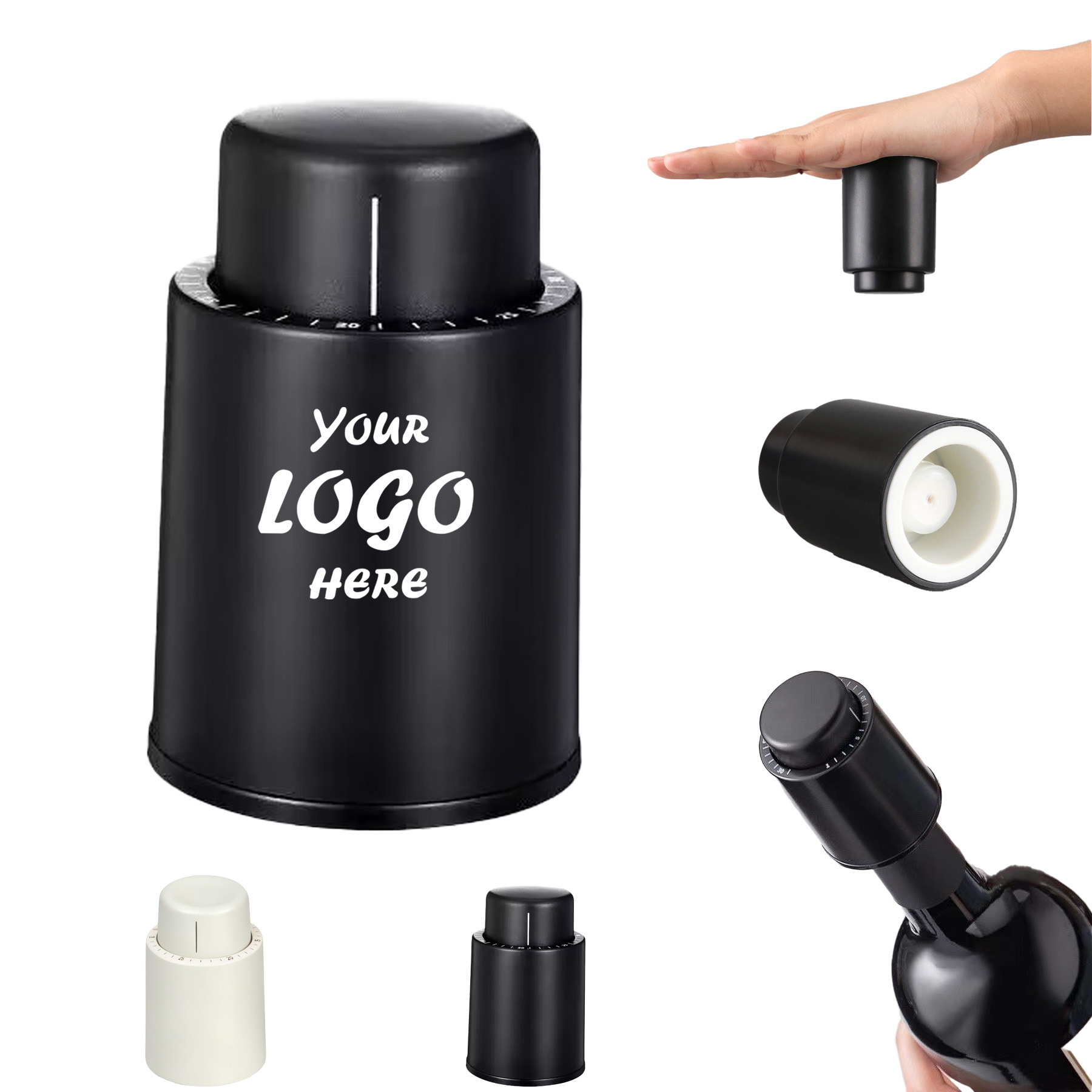 Reusable Vacuum Wine Bottle Stopper With Date Dial