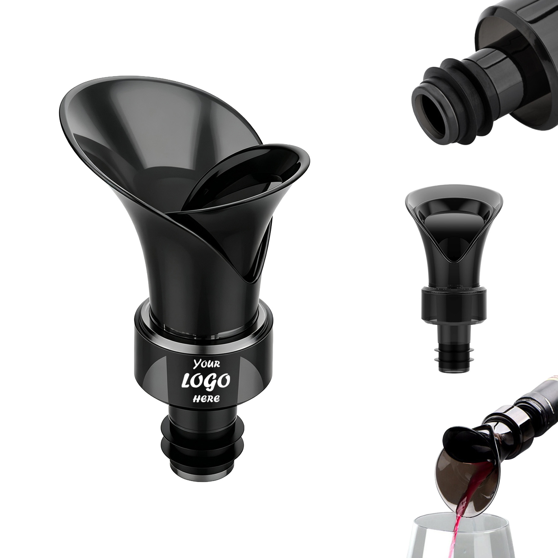Flower-Shaped Wine Preserver Pourer With Bottle Stopper