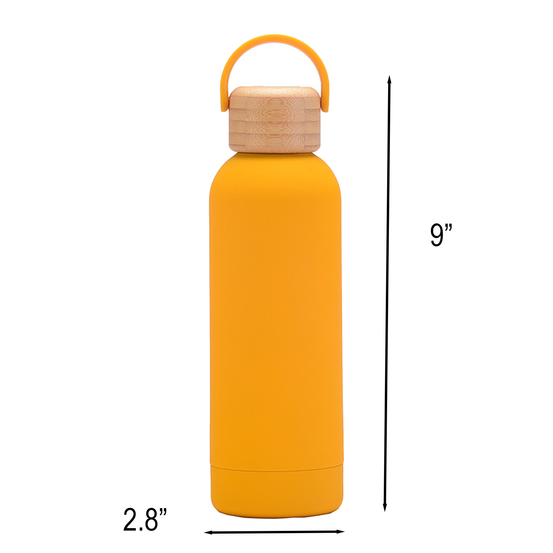 17 Oz Stainless Steel Insulated Bottle With Bamboo Lid - Image 2