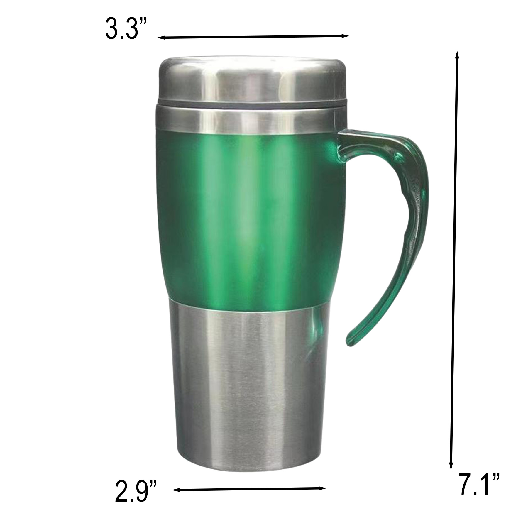 400 Ml Double Wall Plastic Travel Mug With Carry Handle - Image 2