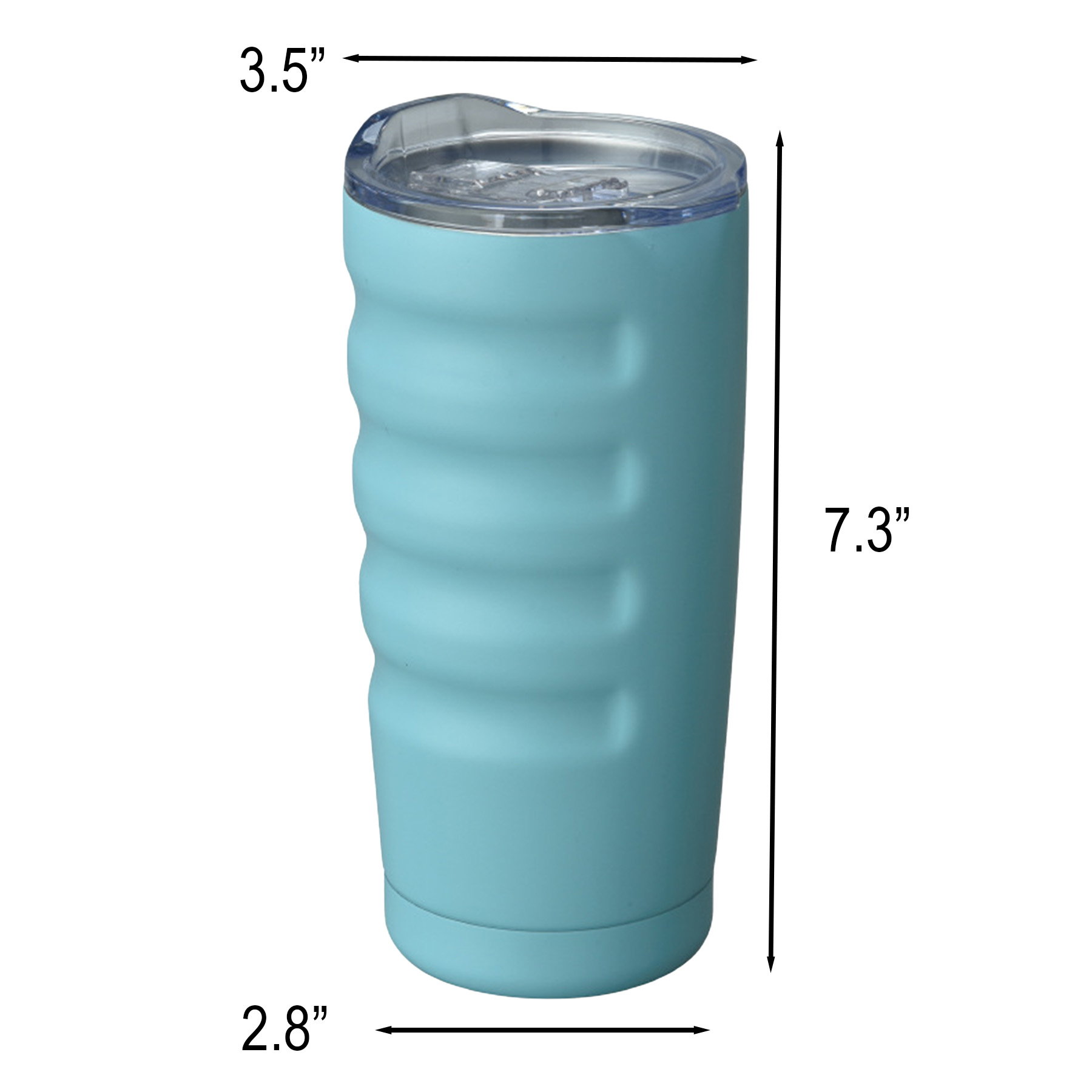 20 Oz Stainless Steel Vacuum Tumbler With Non-Slip Grip - Image 2