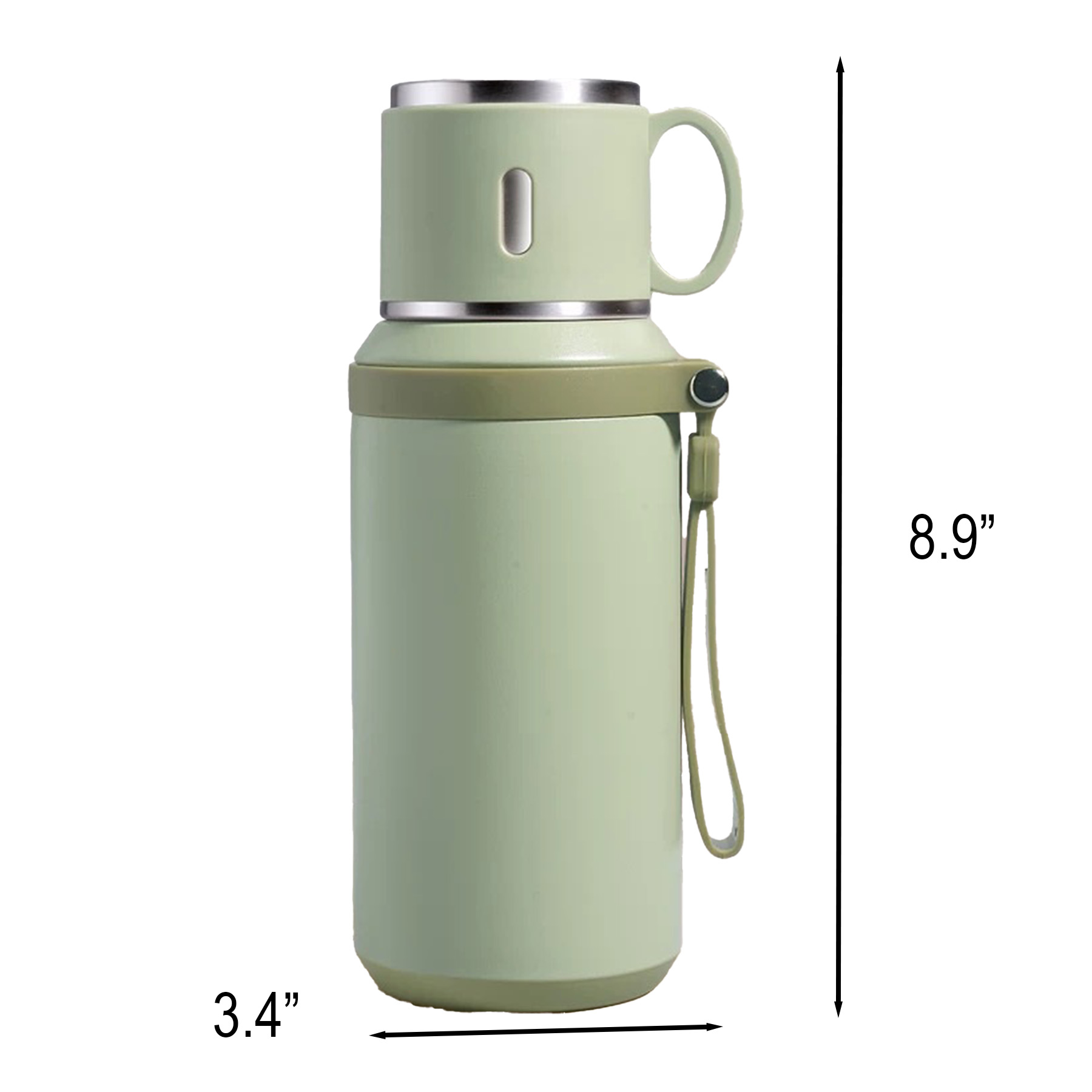 20 Oz Stainless Steel Vacuum Bottle With Cup Lid - Image 2