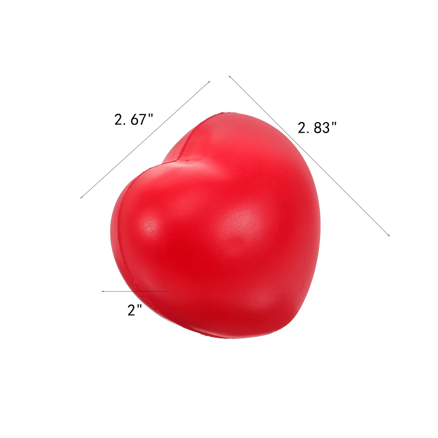 Red Heart PU Stress Relief Ball For Medical Campaigns - Image 2