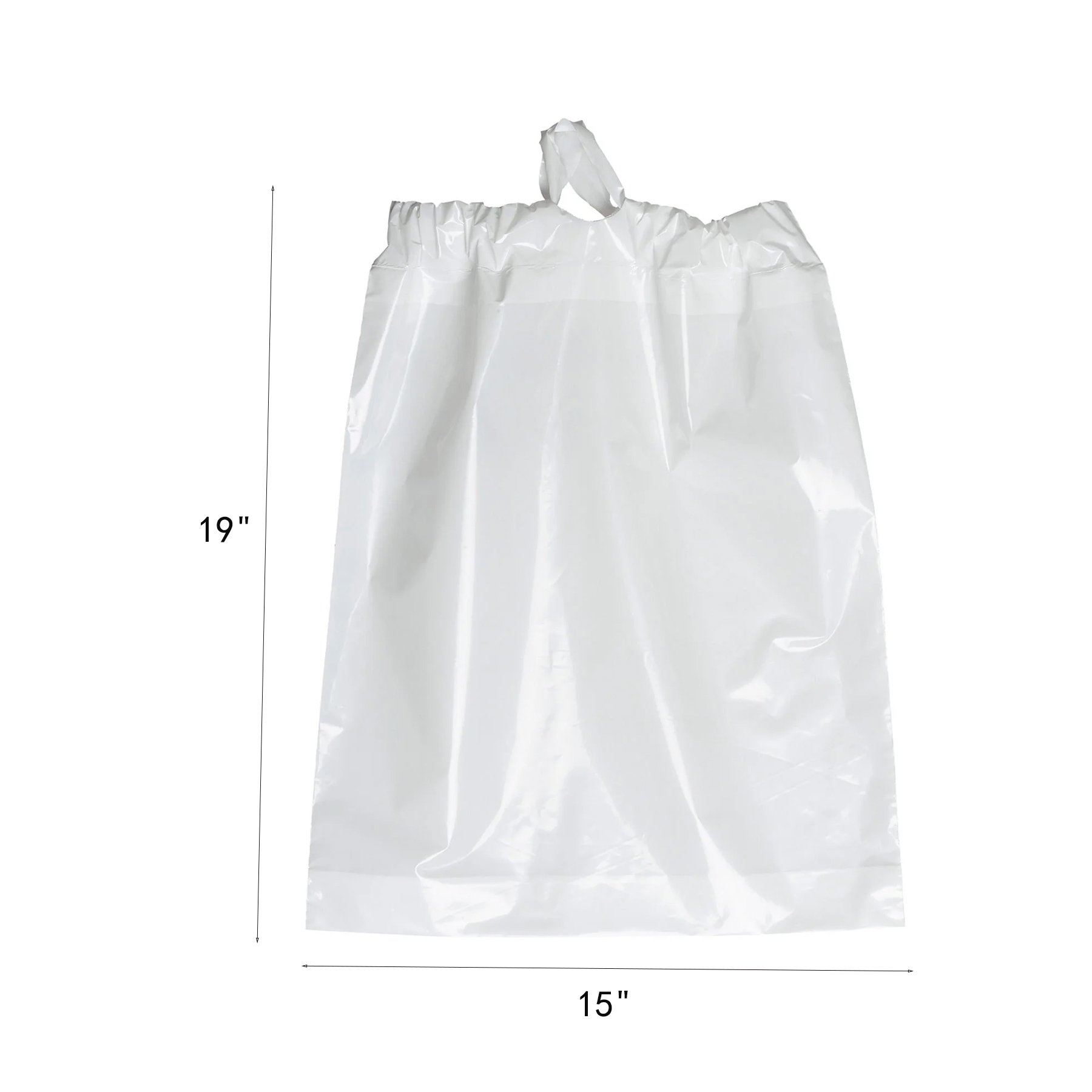 Plastic Poly Draw Bag With Cinch Tape Handle For Events - Image 2