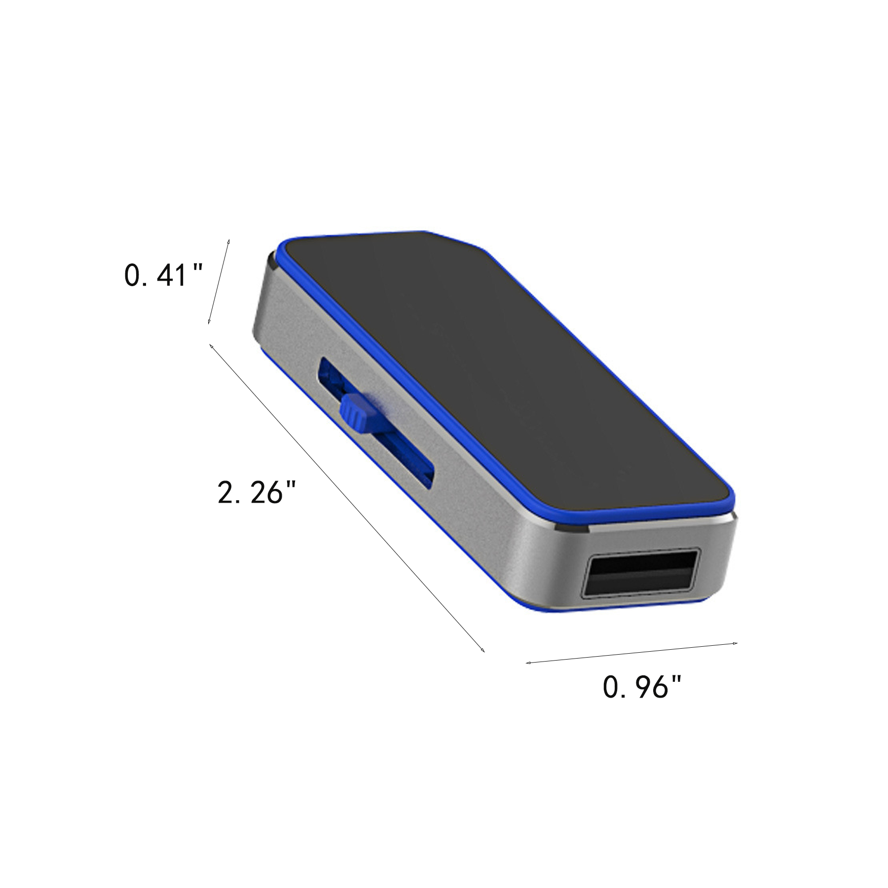 8GB Metal Type C LED USB Flash Drive With Sliding Cover - Image 2