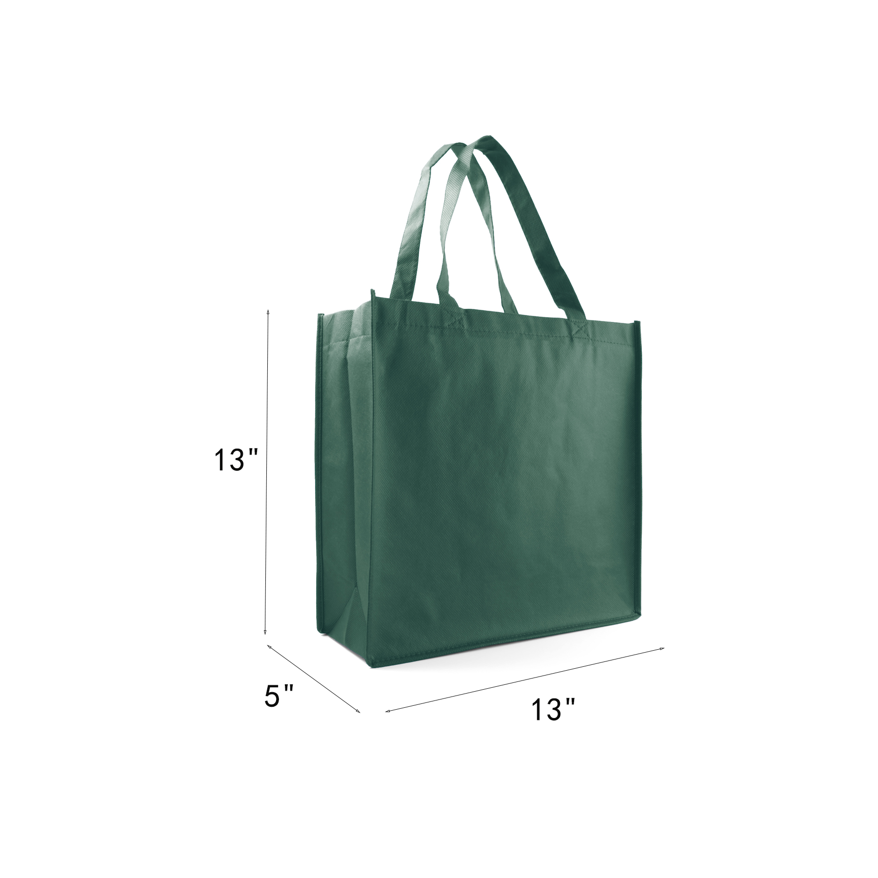 Reusable Non Woven Square Grocery Tote Bag With Gusset - Image 2