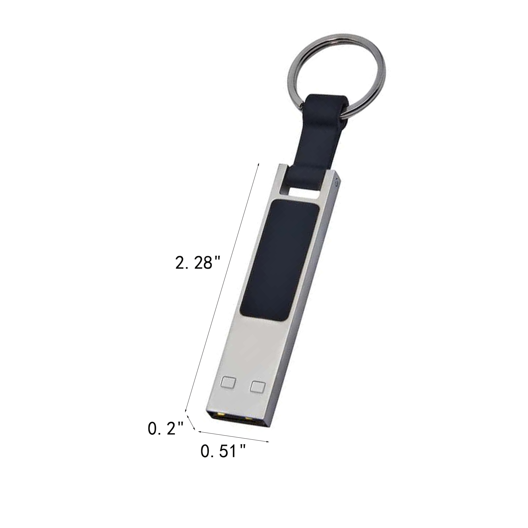 Metal LED USB Flash Drive With Keyring For Data Kits - Image 2