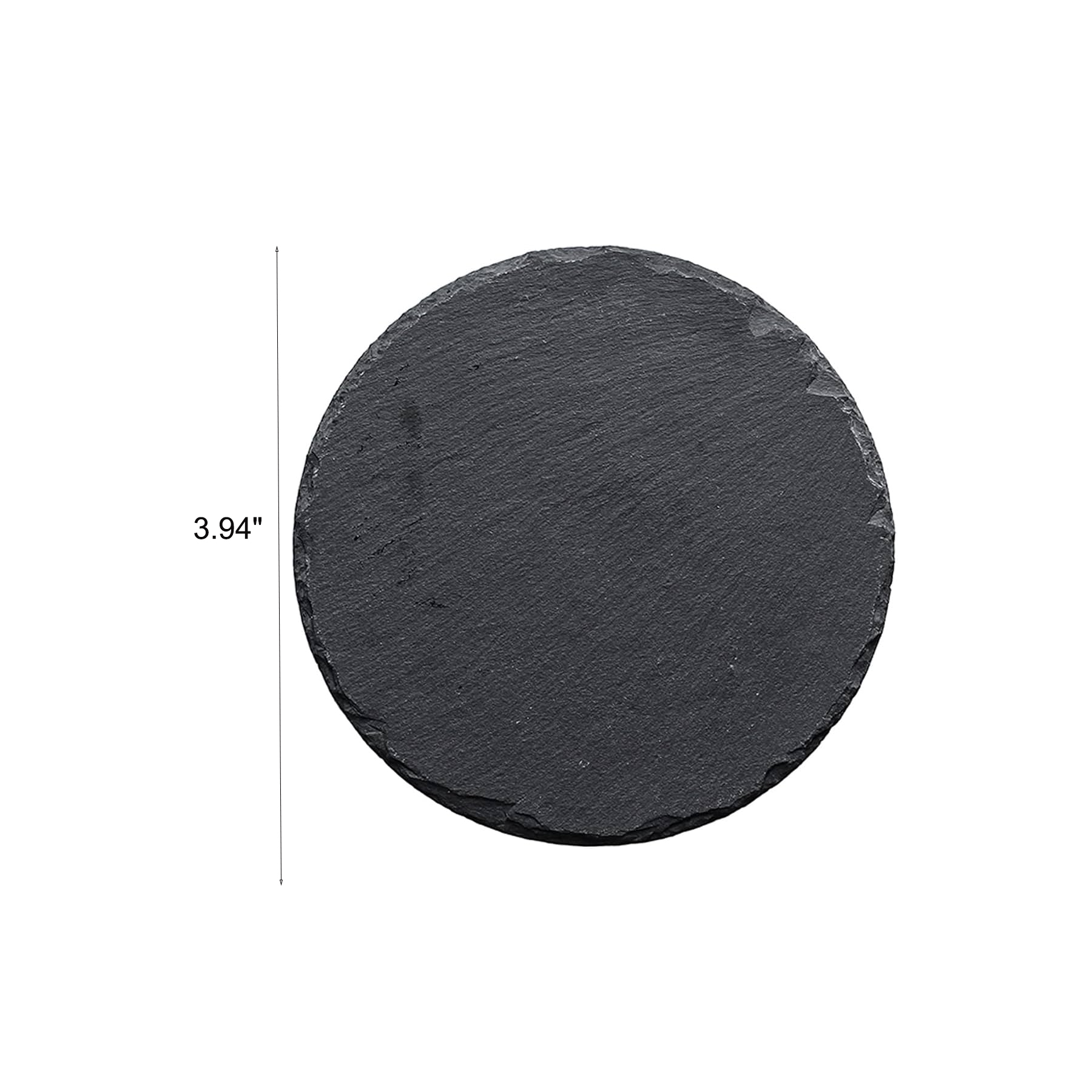 Round Natural Slate Stone Coaster With Protective Felt Pads - Image 2