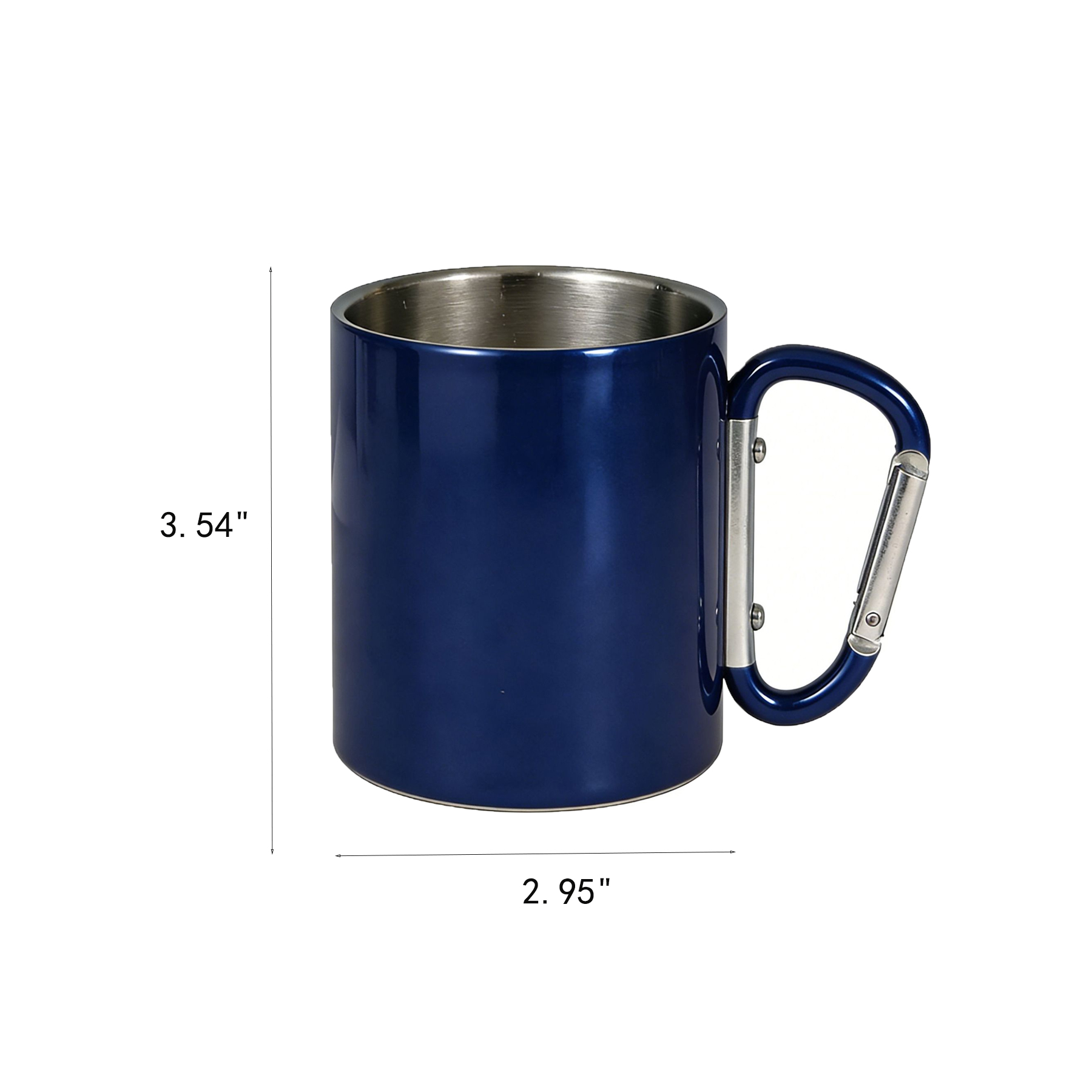 Insulated 10 Oz Stainless Mug With Carabiner Handle - Image 2