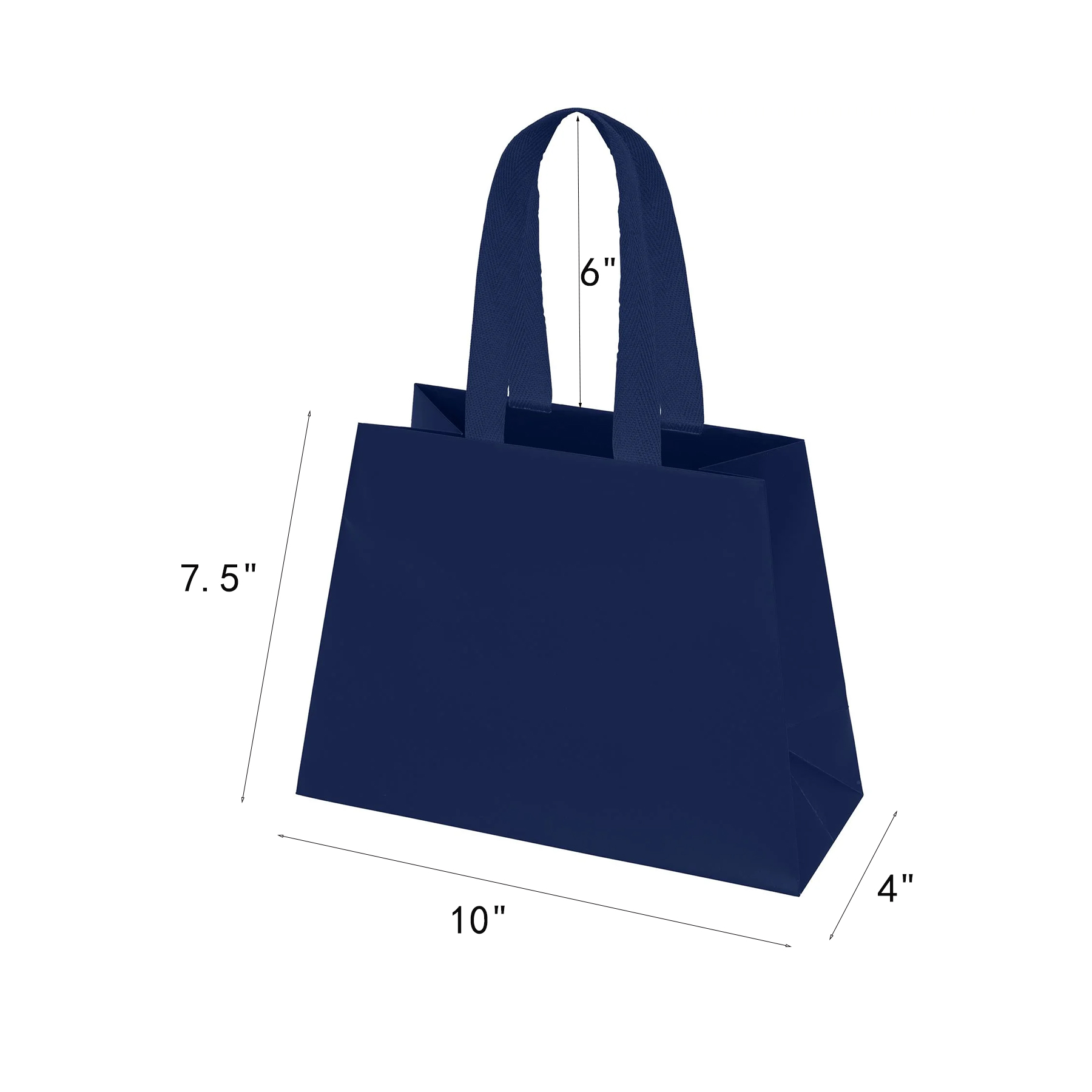 Matte Trapezoid Paper Eurotote Bag With Woven Handles - Image 2