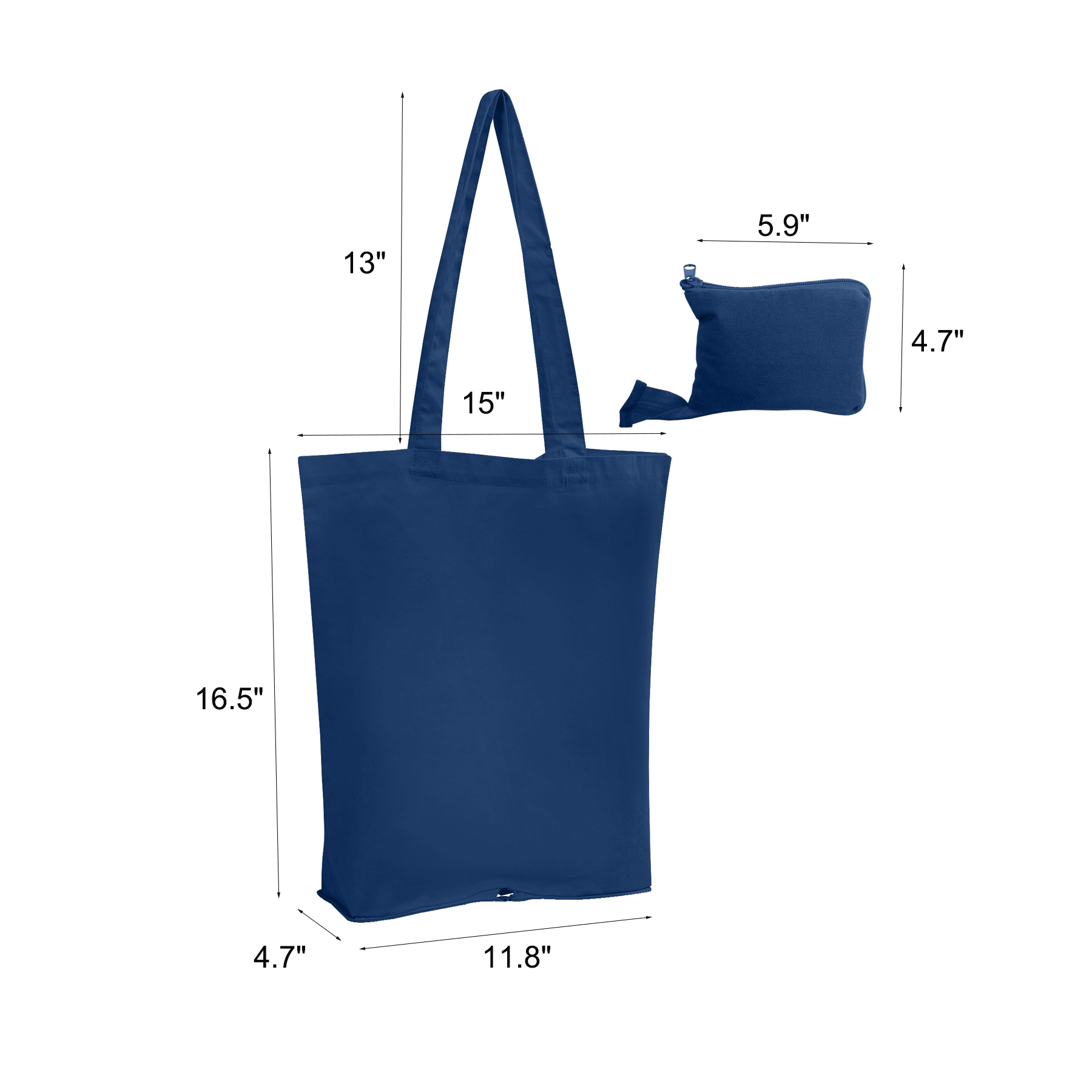 Foldable Cotton Canvas Tote Bag For Daily Shopping - Image 2