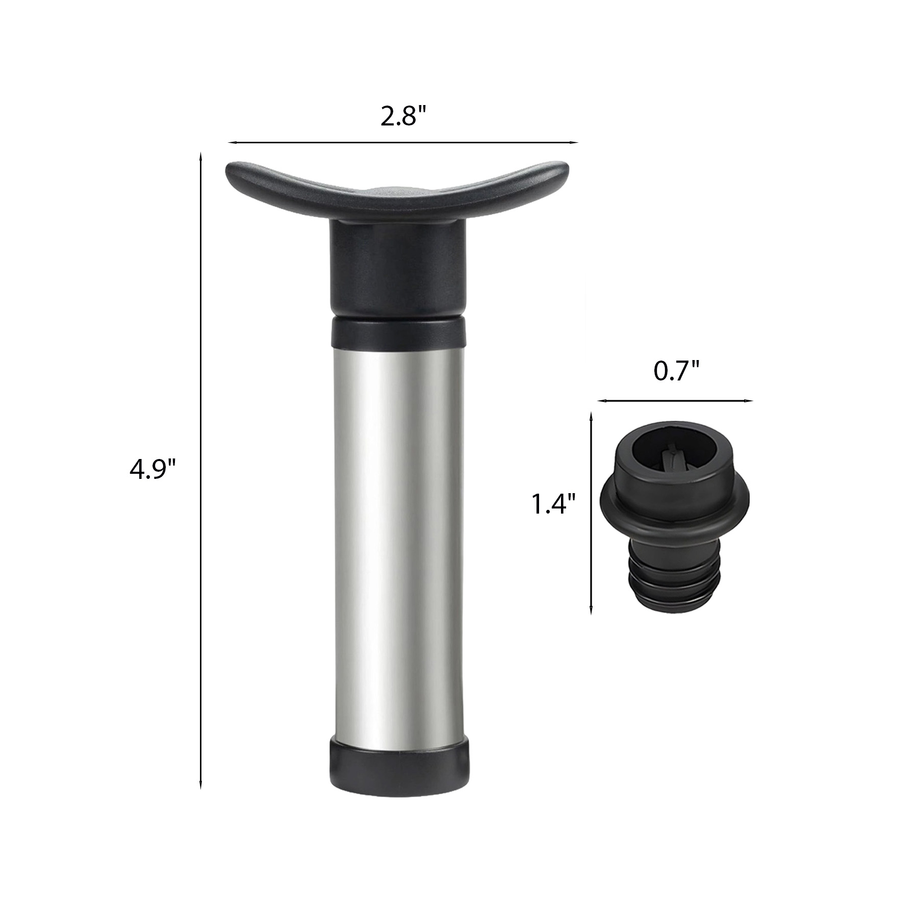 Vacuum Wine Saver Pump Set With Reusable Bottle Stoppers - Image 2