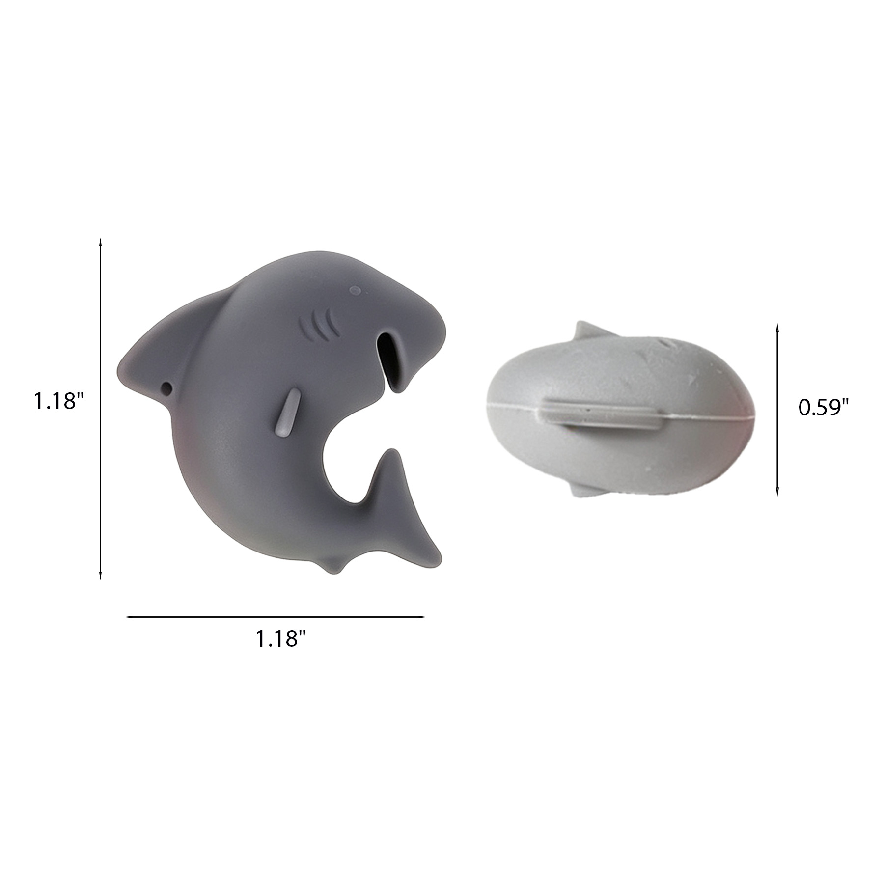 Shark Silicone Wine Glass Marker And Tea Bag Holder - Image 2