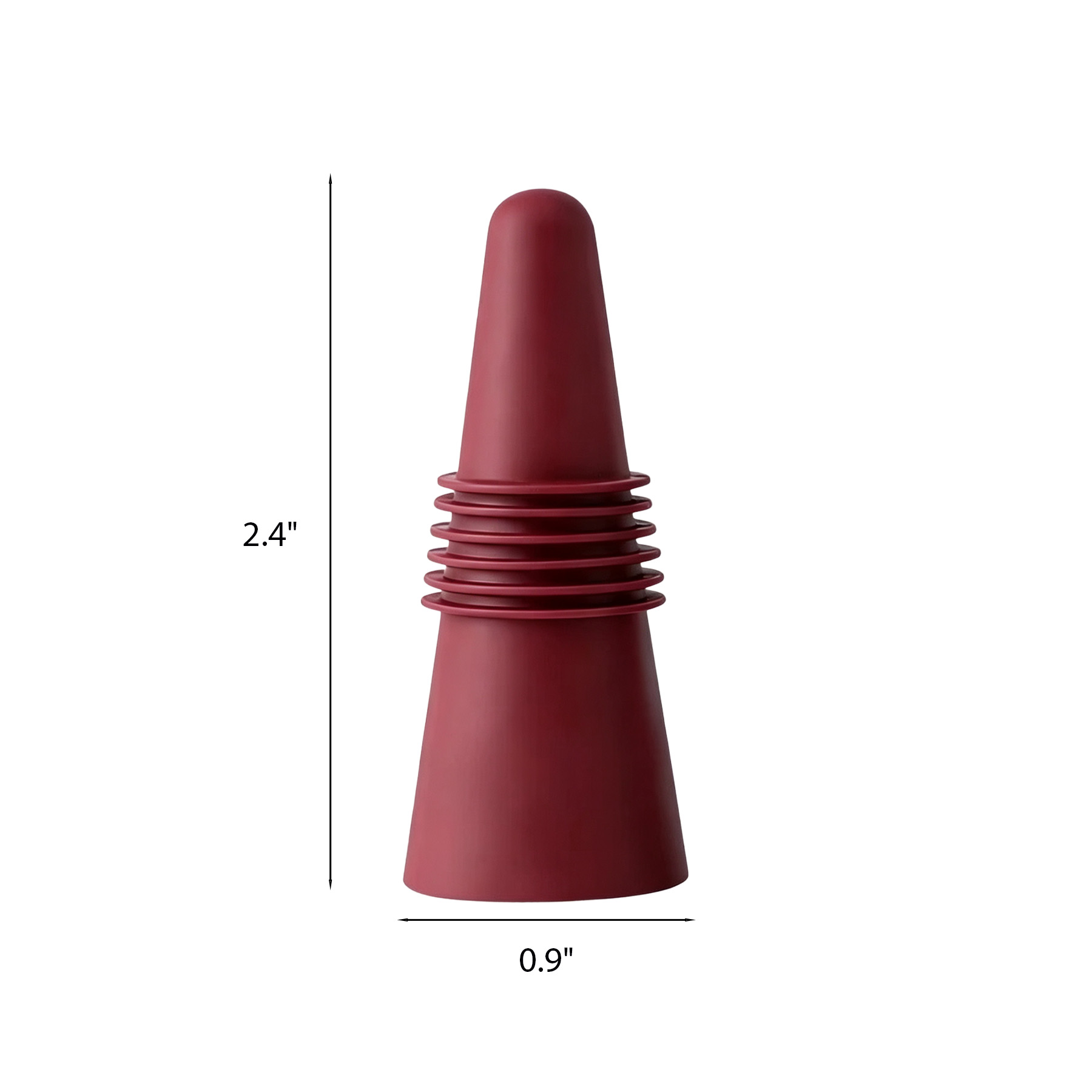 Silicone Wine Bottle Stopper With Stainless Steel Accent - Image 2