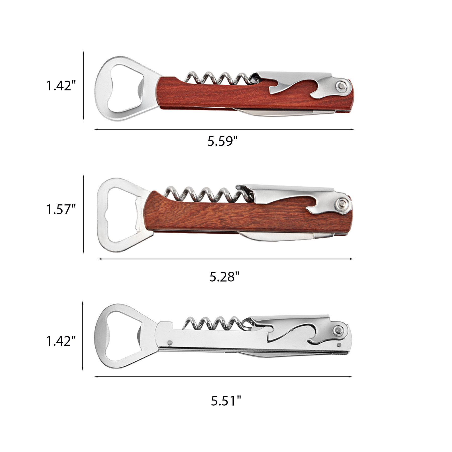 Premium Leatherette 4-in-1 Wine Bottle Opener Tool - Image 2