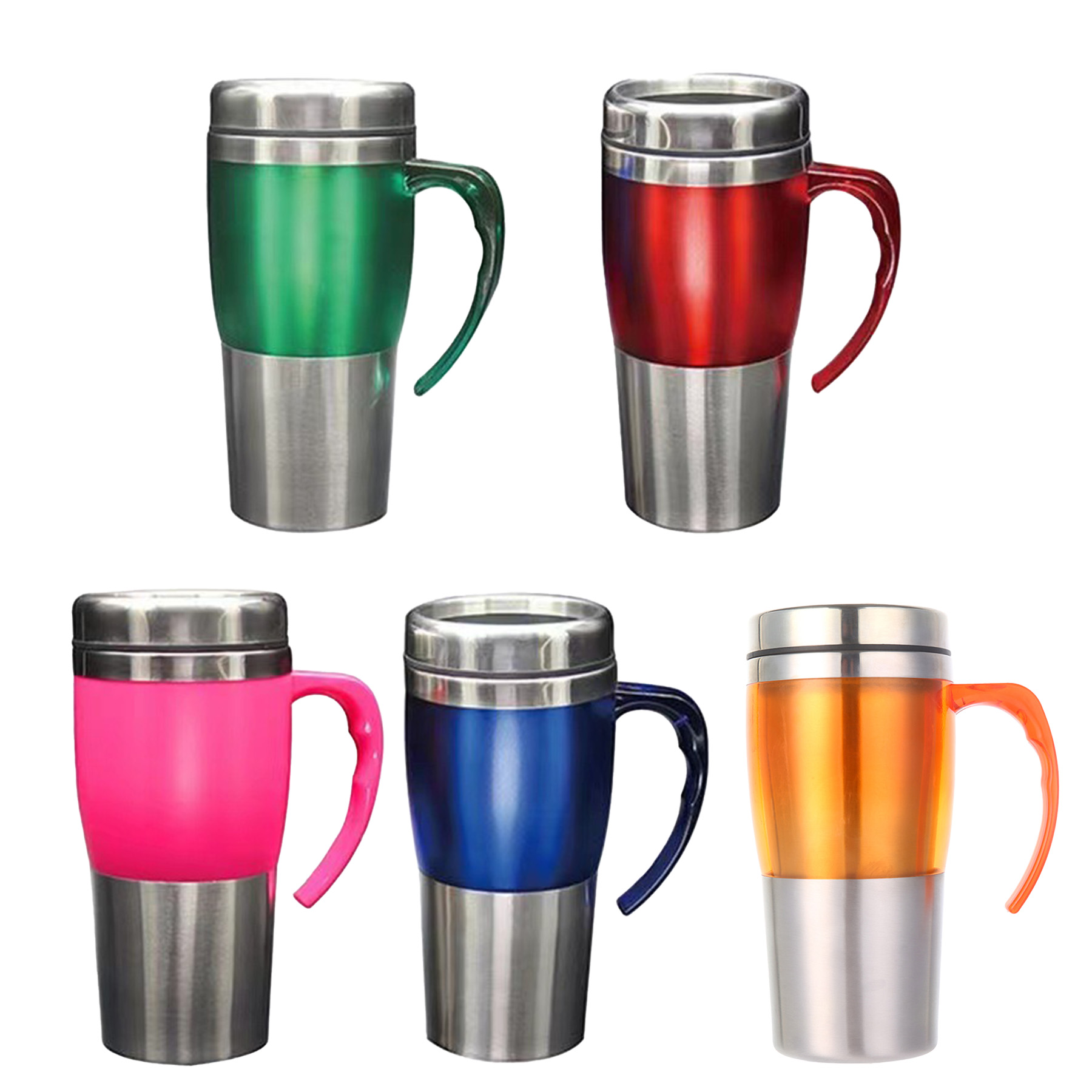 400 Ml Double Wall Plastic Travel Mug With Carry Handle - Image 3