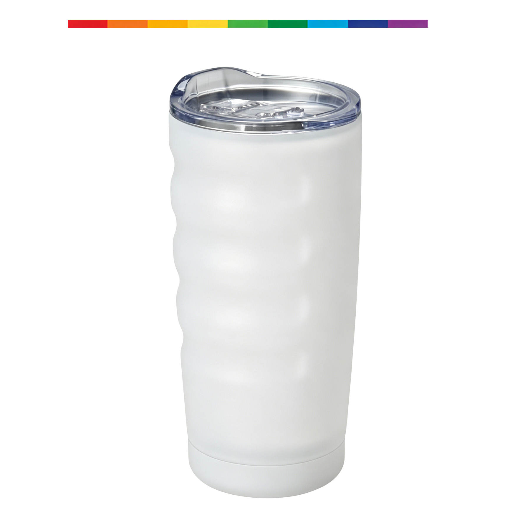20 Oz Stainless Steel Vacuum Tumbler With Non-Slip Grip - Image 3