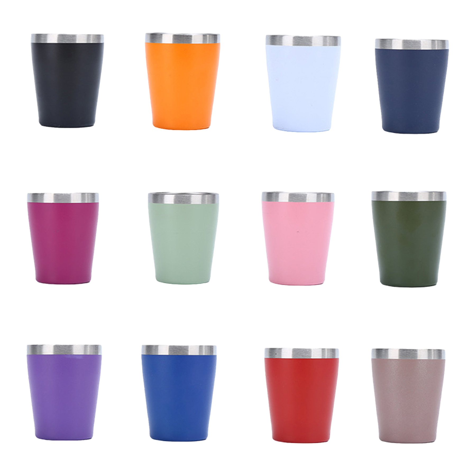 8 Oz Stainless Steel Double Wall Tumbler Cups - Image 3