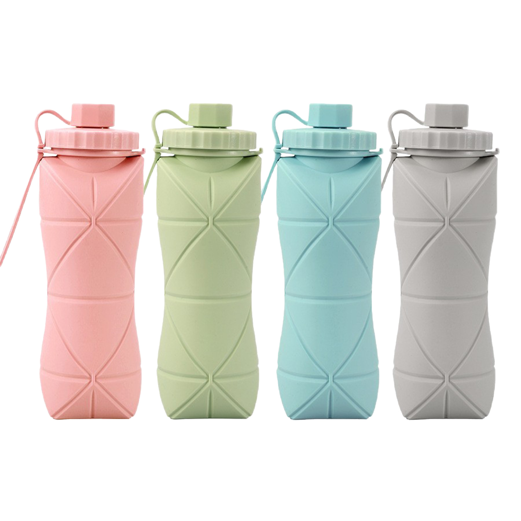 20 Oz Reusable Collapsible BPA-Free Silicone Water Bottle - Image 3