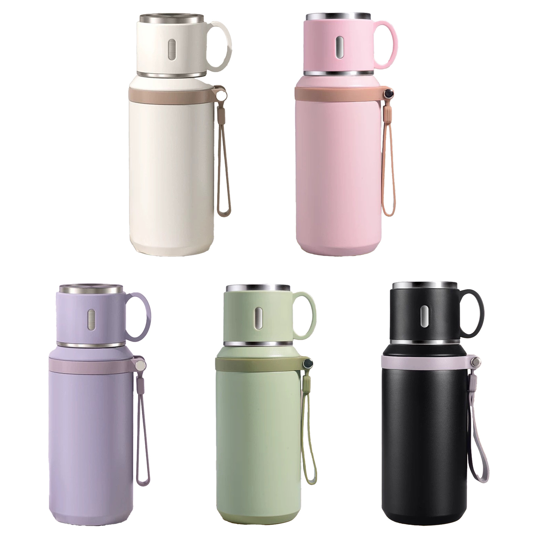 20 Oz Stainless Steel Vacuum Bottle With Cup Lid - Image 3