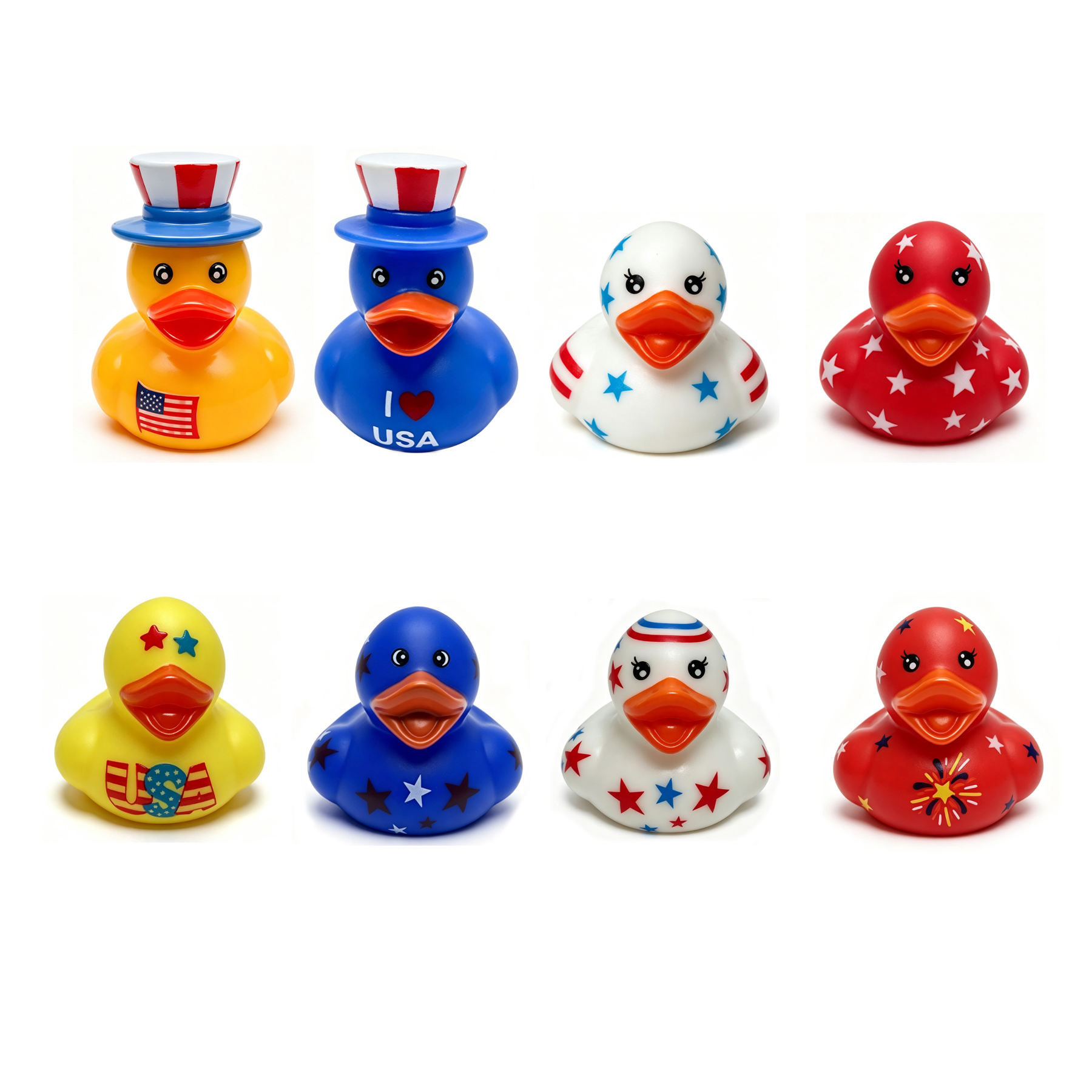 Patriotic Rubber Duck With Custom Chest Imprint Area - Image 3