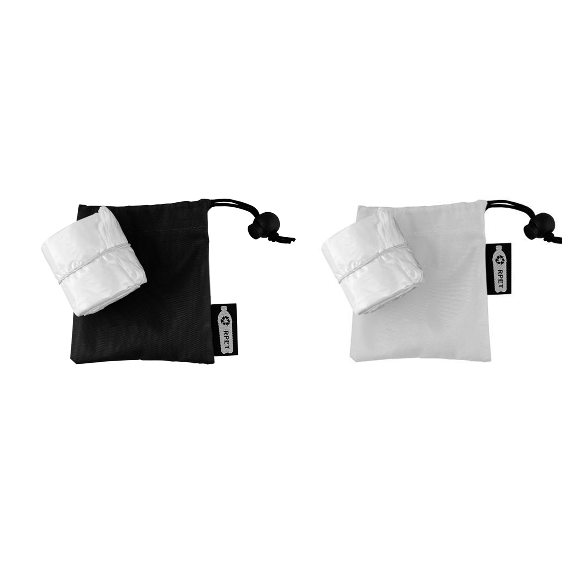 Compact PE Rain Poncho With Recycled RPET Drawstring Pouch - Image 3