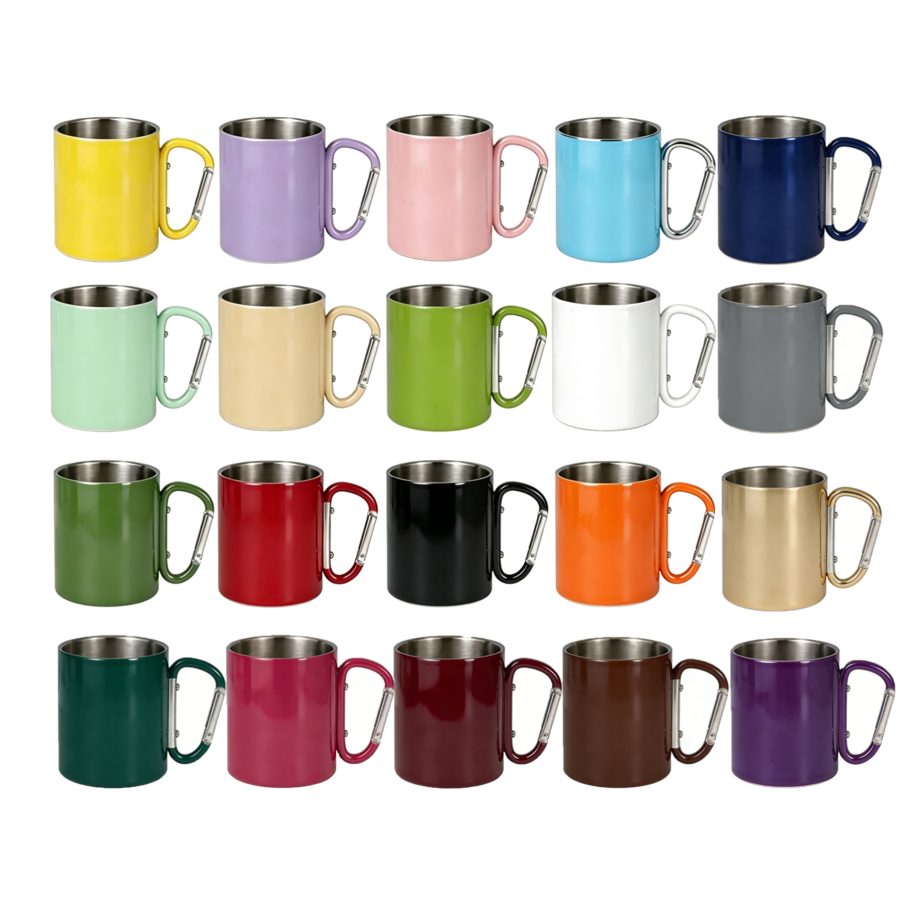 Insulated 10 Oz Stainless Mug With Carabiner Handle - Image 3
