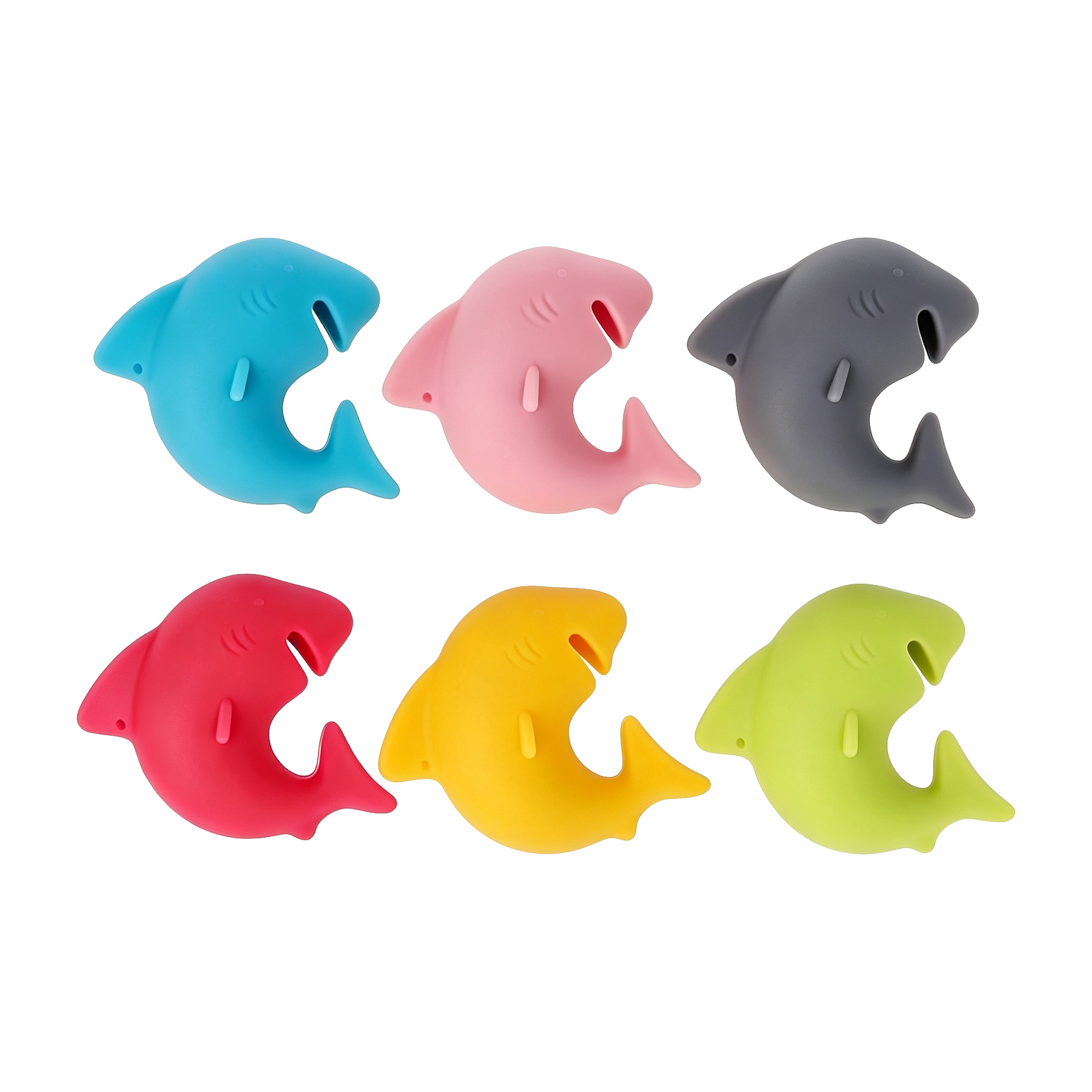 Shark Silicone Wine Glass Marker And Tea Bag Holder - Image 3